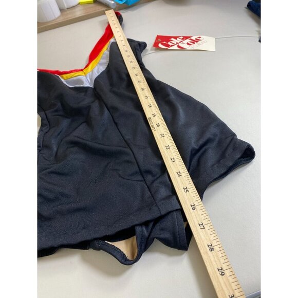 Vintage Cole Of California 40s 50s Retro One Piece Swimsuit Size 10 Black Red - Picture 10 of 16